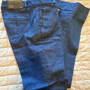 Banana Republic Women’s Mid-Rise Logan Straight Leg Trouser, Premium Denim, 0P